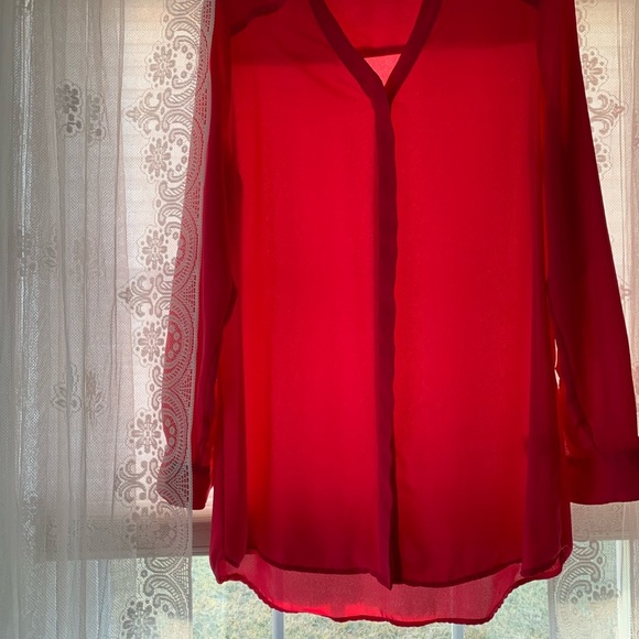 Bundle of 3  $40 .Sheer blouses Size M, Apt. 9. Black, royal blue and hot pink. - Picture 2 of 11